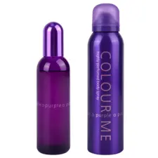 Set of Women’s Perfume and Perfumed Body Spray - Purple